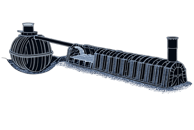 Schemat pracy systemu rozsączającego i przechwytującego